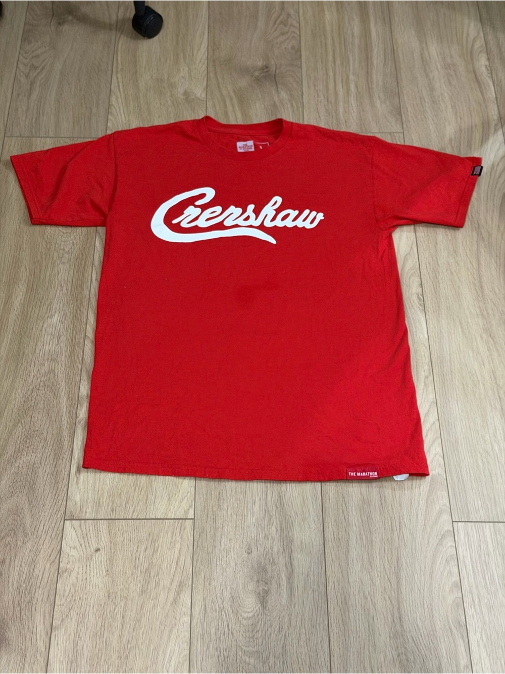 The Marathon Clothing Red "Crenshaw" Logo Tee